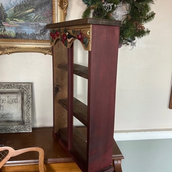 Rare Vintage Large Hand Carved Rustic
Solid Wood Apple Bird Shelf❗️FINAL SALE - Picture 10 of 11